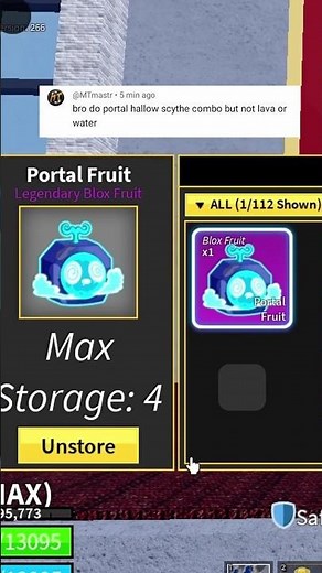 BEST HOLLOW SCYTHE + PORTAL + GODHUMAN COMBO IN BLOX FRUIT