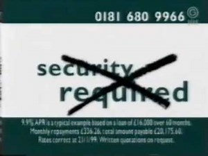 Direct Line Personal Loans advert 1999