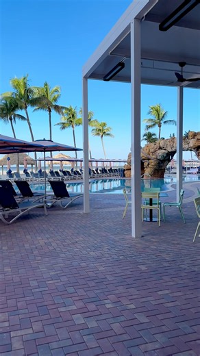 Your perfect pool day starts here ☀️💦 Kick back in a private cabana with plenty of lounge space, a TV, fridge, safe, and your own dedicated server for drinks and snacks from Bongo’s. Relax, recharge, and make it a day to remember. 🌴 Book your cabana today: https://www.pinkshell.com/Find-Book-Activities | Pink Shell Beach Resort & Marina