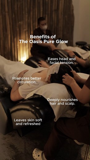 Watch your skin and hair radiate with 𝑻𝒉𝒆 𝑶𝒂𝒔𝒊𝒔 𝑷𝒖𝒓𝒆 𝑮𝒍𝒐𝒘. 🌿 Indulge in a relaxing treatment that restores balance, nourishes your hair, and leaves your skin feeling fresh and luminous. Pamper yourself - because you deserve to shine. ✨ | The Oasis Spa & Wellness