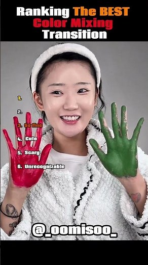 Ranking The BEST Color Mixing Transitions 💖🌈 #tiktokviral #transition