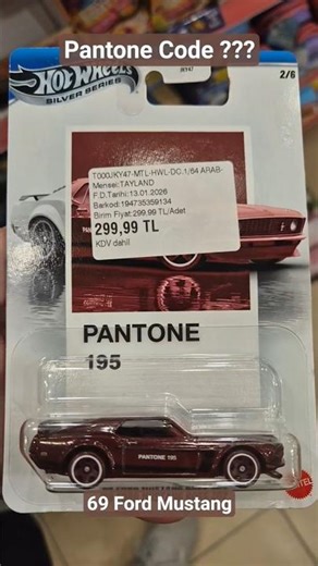 Hotwheels / Pantone Code 195 / Ford Mustang 69 #diecast #hotwheels #car #mustang #ford
