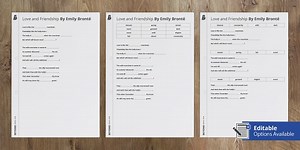 Love and Friendship Cloze Activity