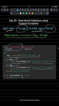 Python Day 39 | Real-World Validation | Custom Exceptions