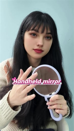 1X/10X Magnifying Handheld Mirror Double Sided Travel Folding Hand Held Mirror, 360°Rotation Pedestal Makeup Vanity Mirror
