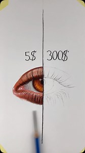 83K views · 3.9K reactions | 5$ Vs 300$ colouredpencil #drawing #asmr #coloredpencil #coloring | Franciszek Bielak | Facebook