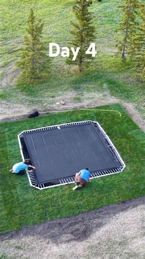 Day 4 of the inground trampoline project install