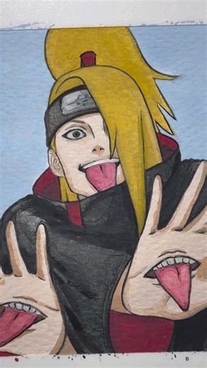 Painting Deidara from Akatsuki in Real Time