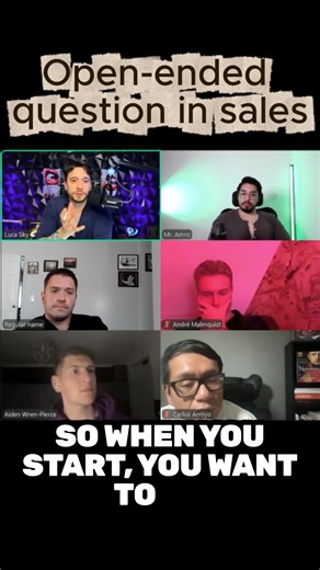 Open your sales calls with an open ended question #fyp #closing #highticketsales #remotesales #sales