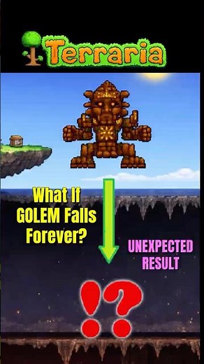 Golem Fall Experiment in Terraria, UNEXPECTED RESULT