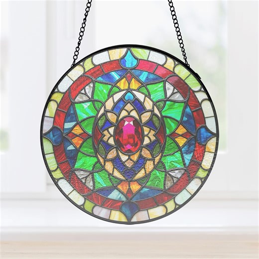 Faberge Egg Patterns Stained Glass Window Catcher, Vintage Room Decoration, Beautiful Spring Easter Presents for Mother - Etsy