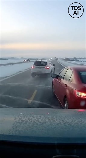 Dashcam Captures Semi Truck Sliding Off Icy Road During Snowstorm in Wisconsin Dashcam footage recorded during a winter snowstorm in Wisconsin shows a semi truck losing traction on an ice-covered roadway and sliding off the road as conditions rapidly deteriorate. The video captures the truck fishtailing while the driver attempts to maintain control amid falling snow and reduced visibility. As the semi drifts off the roadway, other drivers slow down and activate hazard lights, highlighting the da