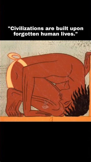 Civilizations are built upon forgotten human lives. / The Tragedy of Man