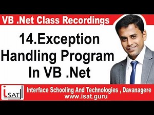 14. Exception Handling Program In VB .NET