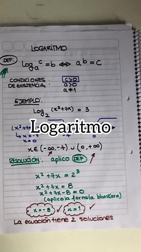 Logaritmo - ecuaciones Defincion - ¿como resolver un logaritmo? - condiciones de existencia #matematica #logaritmo #ecuacion