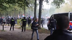Violence erupts at right-wing demonstration in the Netherlands ahead of election