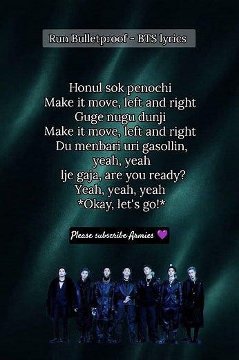 Run BTS song ( easy lyrics) Run Bulletproof #runbts #btsarmy #bts #lyrics #song #btsedits #btsshorts