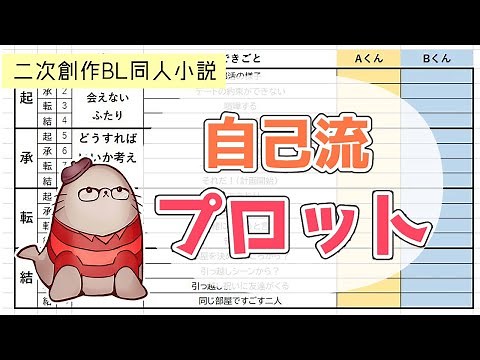 二次創作BL同人小説書きの自己流プロット作成法紹介動画