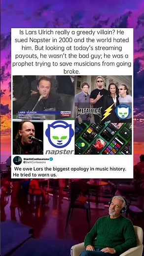 Why Lars Ulrich was right about Napster all along. #Metallica #LarsUlrich #MusicIndustry #napster