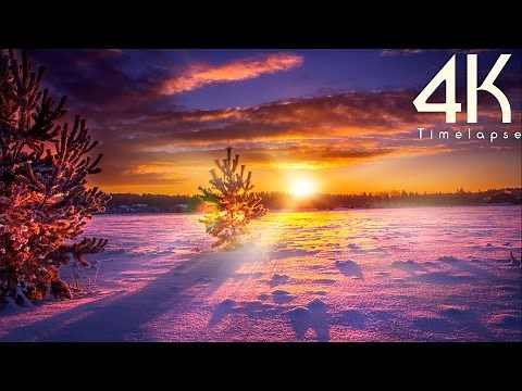 Beauty of Winter in Countryside 4K UHD Timelapse Photography Video