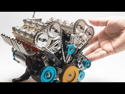Building the V8 Engine Kit (Metal Machinery Assembly Model) V8エンジンキットを作る