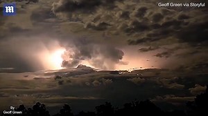Incredible lightning storm illuminates the night sky
