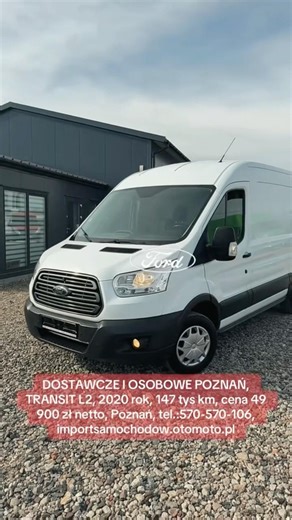 FORD TRANSIT L2 na sprzedaż, 49 900 zł netto, tel.:570-570-106, Poznań #car #ford #fiat #auto #moto