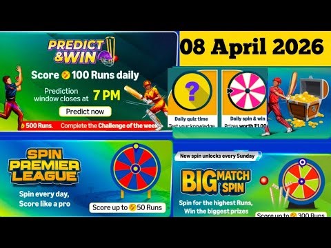 Amazon predict & win Quiz Answer Today Amazon IPL Daily Quiz Runs Guaranteed Quiz Big Match Quiz Ans