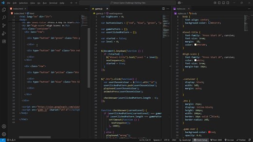 Desafío del juego Simon: Desarrollador FullStack Día 22