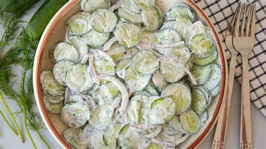 Simple prep, big payoff - the creamy cucumber salad to know