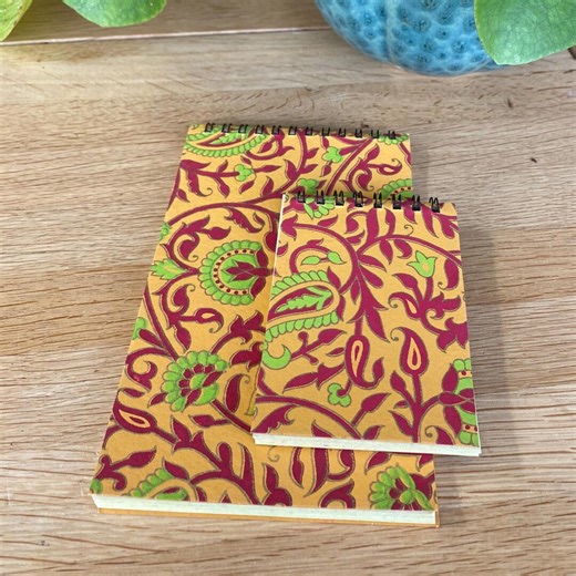 Set of 2 Paisley Notebooks | Textured Indian Paper | Free Delivery - Etsy