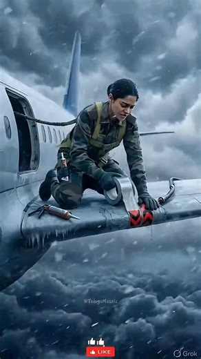 Lady Soldier Saves Flight in Deadly Snow Storm #shorts #telugushorts