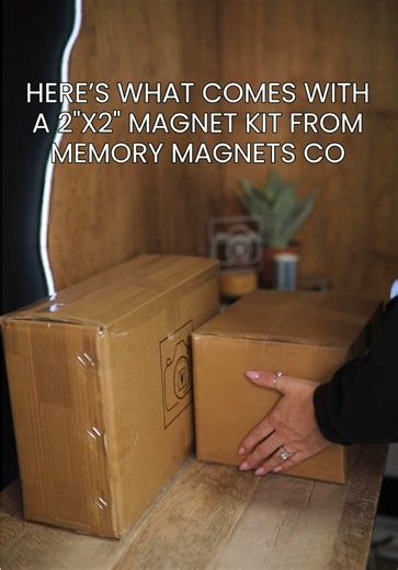Here is everything that comes with our 2”x2” magnet making kit! Photo template also included 🎉 Comment “KIT” for a link🫶🏼