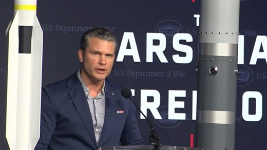 Hegseth touts military strength at Arkansas rocket motor facility