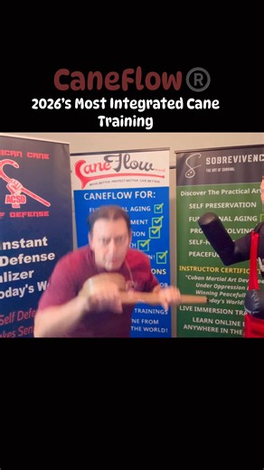 In 2026, CaneFlow® is the most integrated And connected Cane training. Empty hand skills. Real self-protection. Better movement. Not taught separately. Not memorized in pieces. Connected — the way the body actually works. This is the only Cane-based system in the world designed this way. 👉 Text CF to 305-745-7839 or call ☎️ 800-289-8188 for details. | American Cane Self Defense