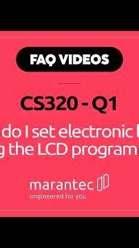 Marantec UK - FAQ Videos - CS320 - Q1. "How do I set electronic limits" - Mobile Version