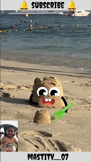 The Sand Castle Was Crushed by a Butt | Funny Beach Moment 😂 | Masti_TV_07#trending #doodles