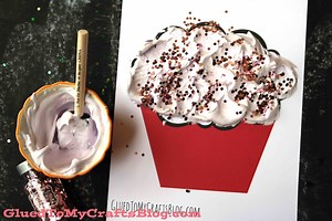 Puffy Paint Cupcake Craft Idea
