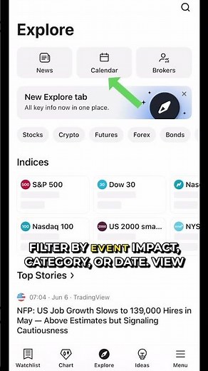 Track Market Events with the Economic Calendar in TradingView Mobile #tradingview #mobiletrading