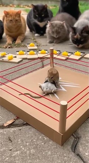 Monday Night MOUSE RAW 🐭💥 #cat #funnycats #aivideo #aicat #fyp