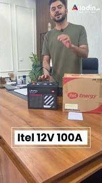 Itel 12V 100A Lithium Battery with AC input. #Itel #LithiumBattery #Alladin