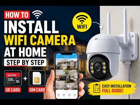 How to Install a WiFi Security Camera at Home |Complete CCTV Camera Setup Guide (SD Card + SIM Card)
