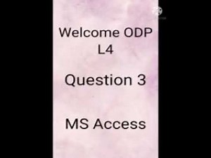 NC(V) ODP Level 4 - Quick Tips #3 MS Access