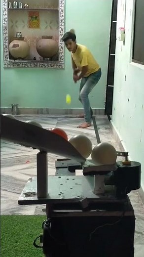 How to make Cricket bowling machine | Training with a DIY Bowling Machine |