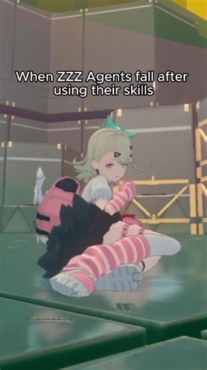 When ZZZ agents fall after using their skills #zenlesszonezero