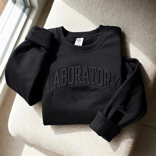 Laboratory Scientist Embroidered Sweatshirt, Nurse Sweatshirt, Laboratory Crewneck, STEM Gift, Healthcare Worker Gift, Lab Tech Sweatshirt - Etsy