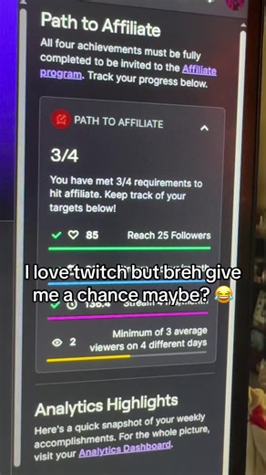 Achieving Twitch Affiliate with Just 3 Viewers