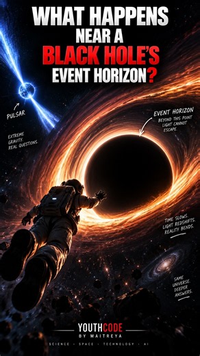 What Happens Near a Black Hole’s Event Horizon? 🕳️⏳ | Explained