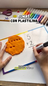 ¡Aprender a sumar nunca fue tan divertido! 🔢Si tu hijo está comenzando con las sumas, esta actividad con plastilina es una excelente opción para que aprenda jugando 🙌🏻🧠🎨 #crecemos #maestraespecial #suma #sensorial | crecemos_cln