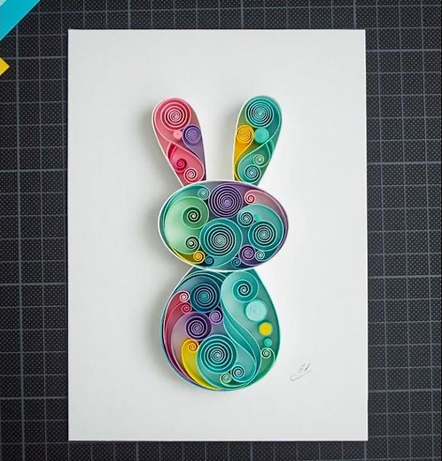 Making Bunny Easter. Step by step. Quilling paper art.#diy #art #quillingart #craft #handmade #paper